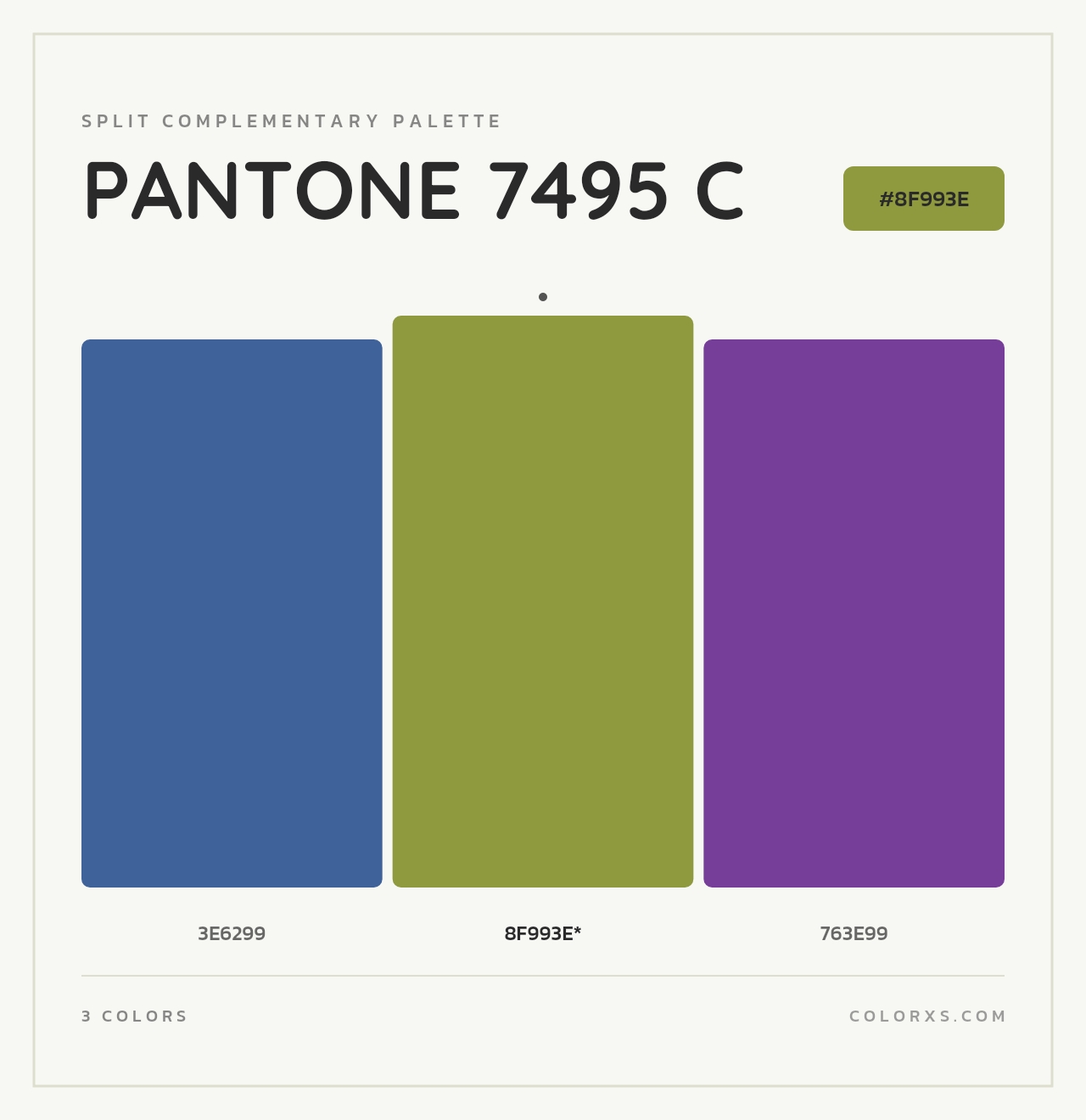 PANTONE 7495 C - Split-Complementary Color Palette