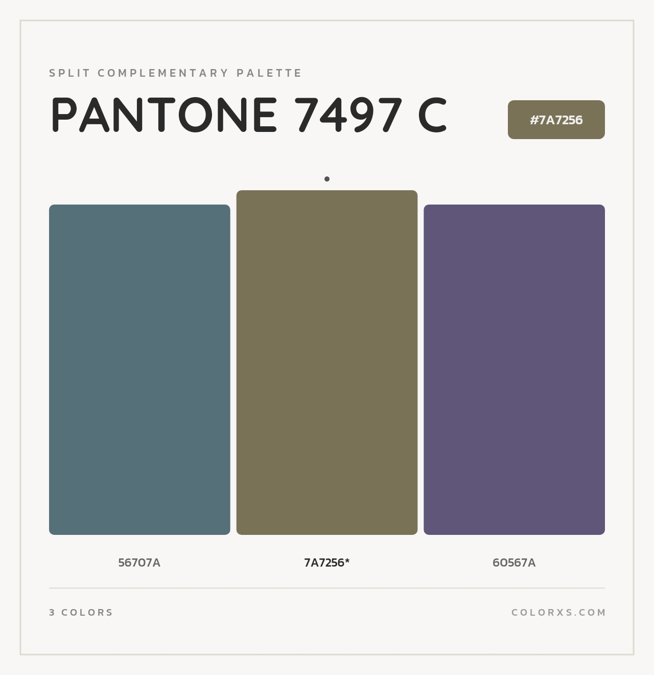 PANTONE 7497 C - Split-Complementary Color Palette