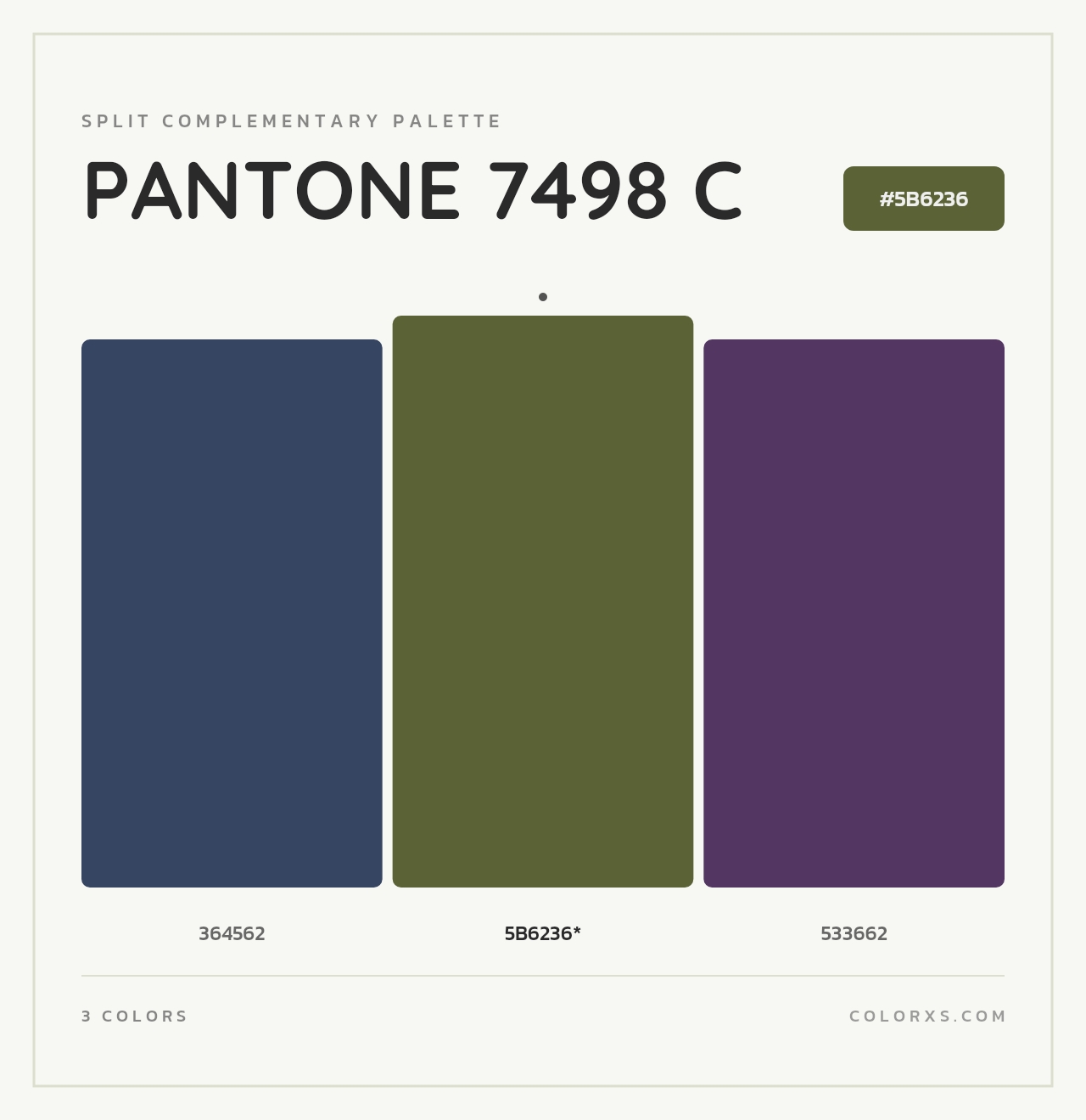 PANTONE 7498 C - Split-Complementary Color Palette