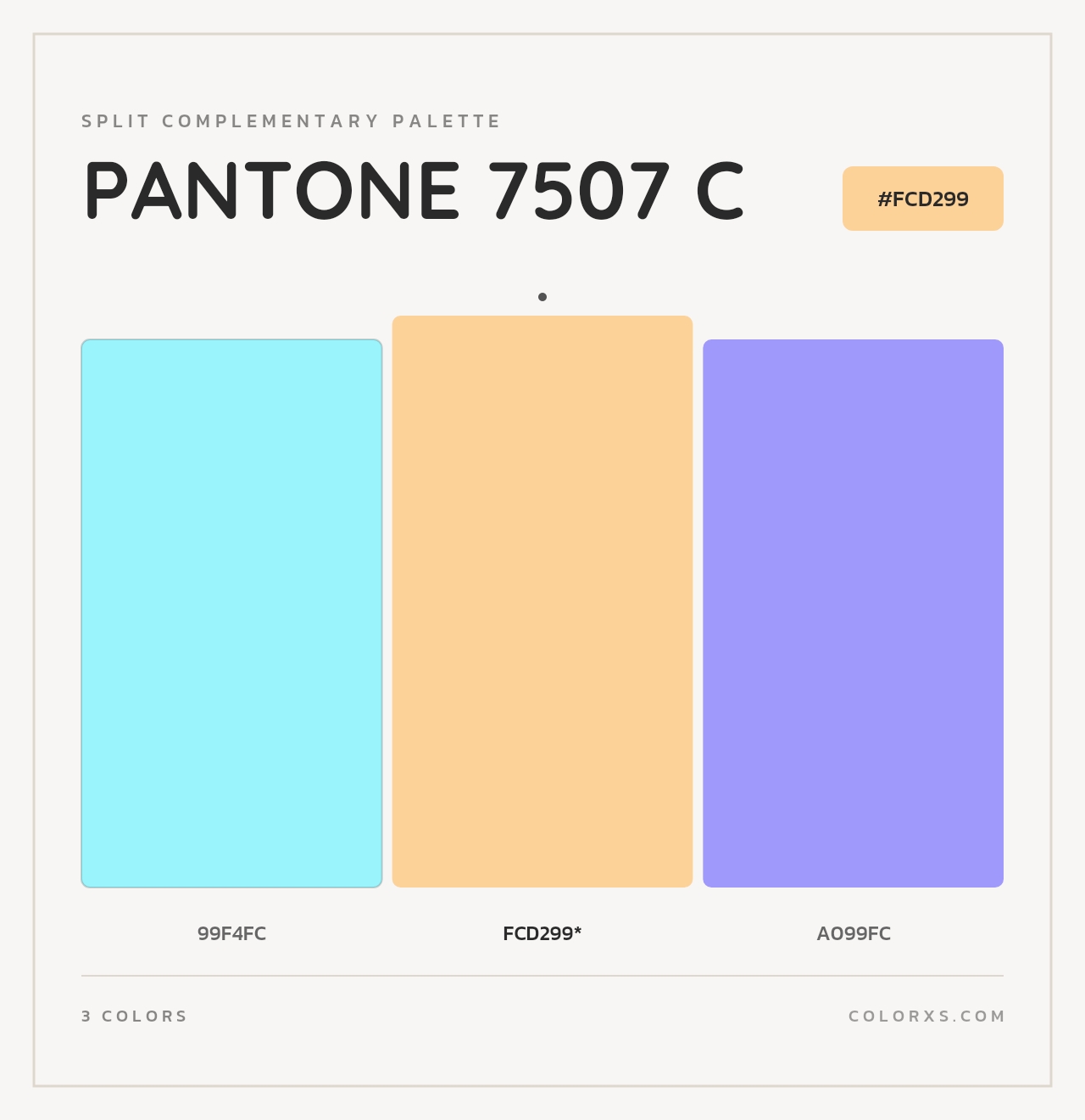 PANTONE 7507 C - Split-Complementary Color Palette