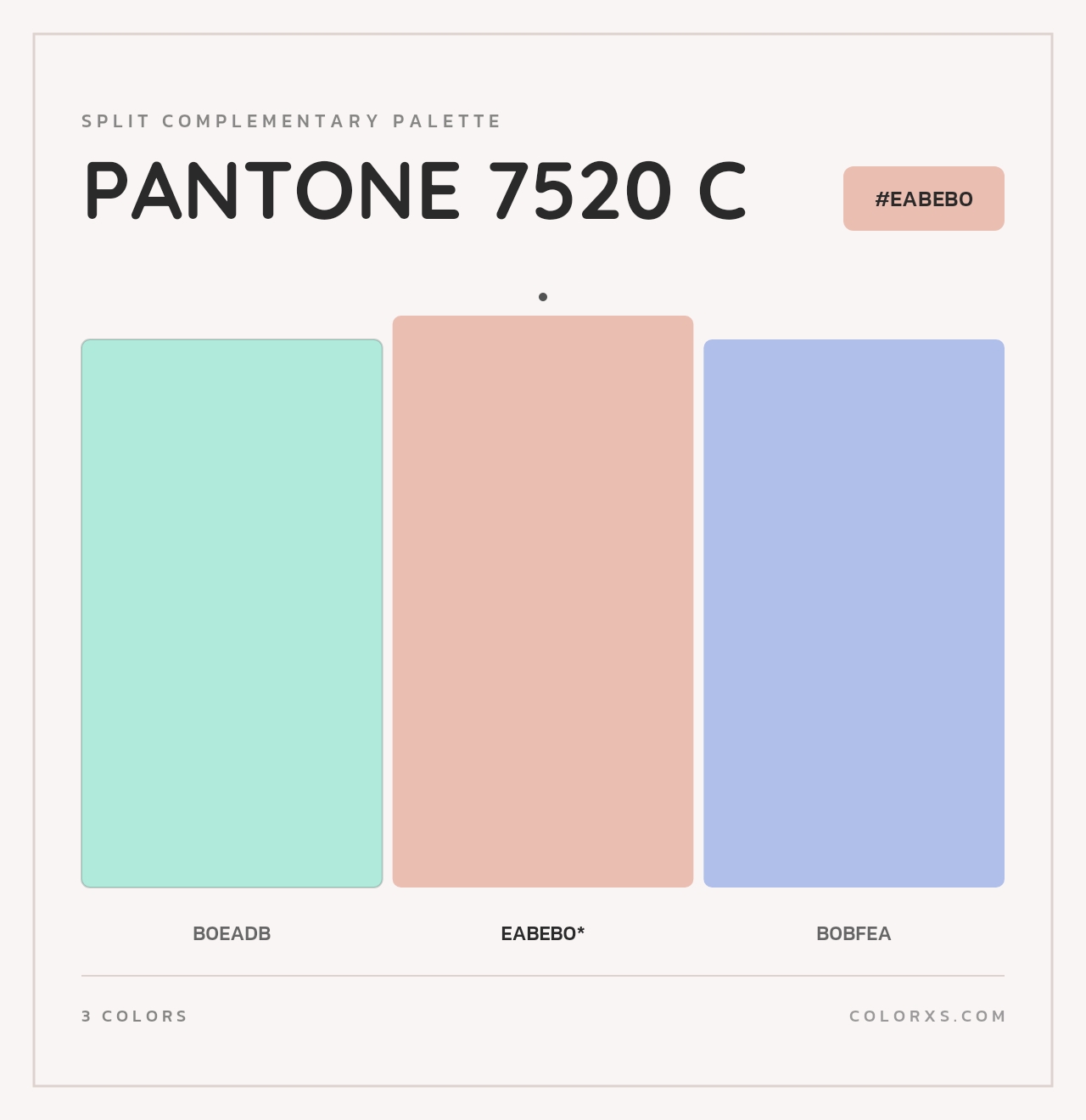 PANTONE 7520 C - Split-Complementary Color Palette
