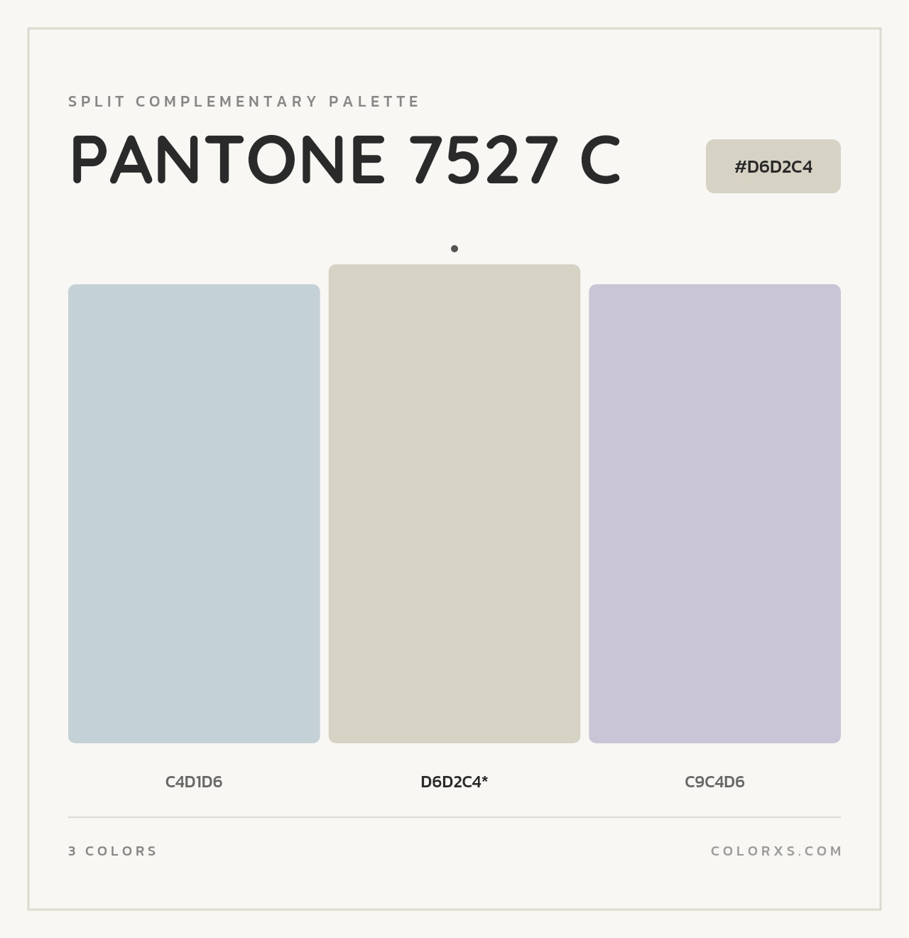 PANTONE 7527 C - Split-Complementary Color Palette