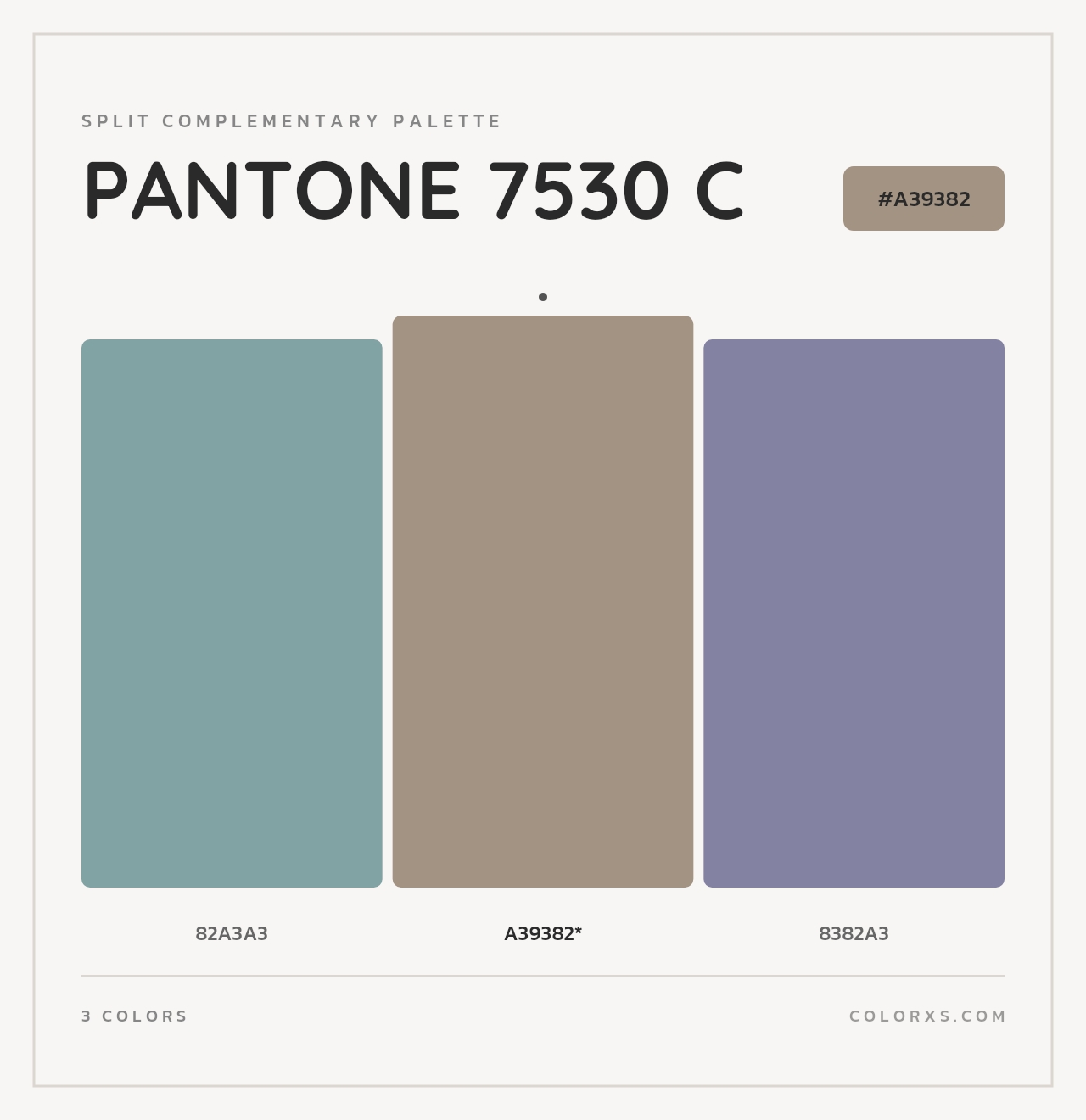 PANTONE 7530 C - Split-Complementary Color Palette