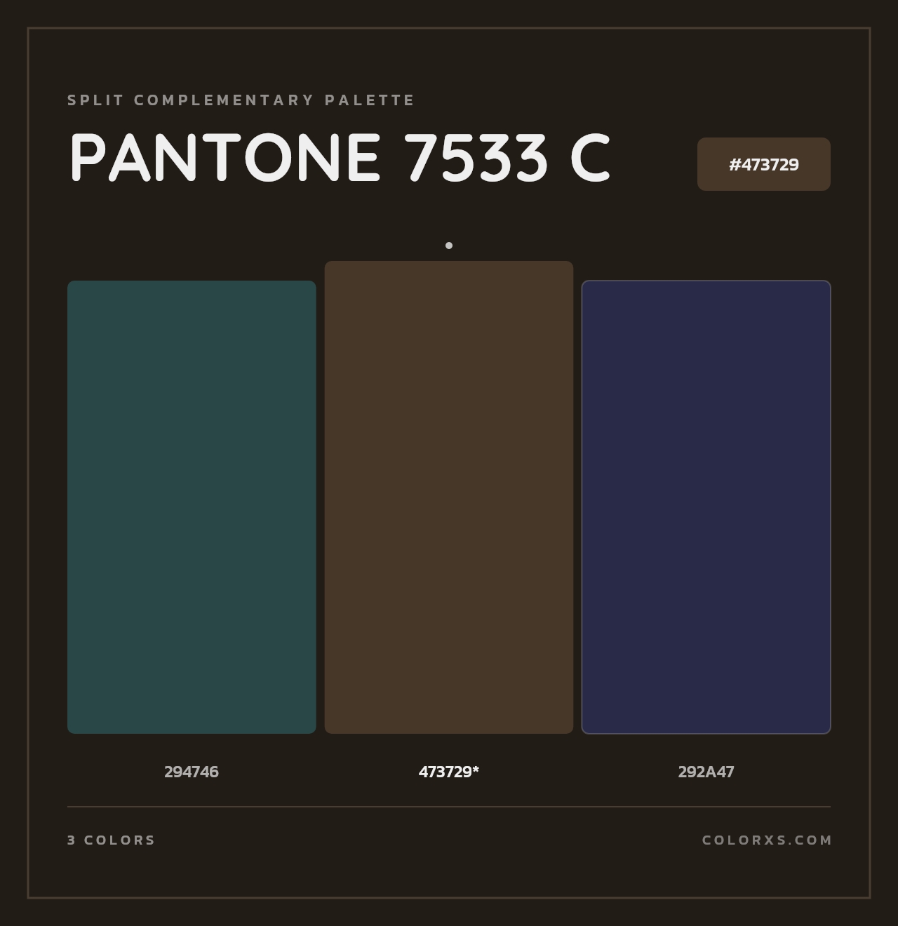 PANTONE 7533 C - Split-Complementary Color Palette