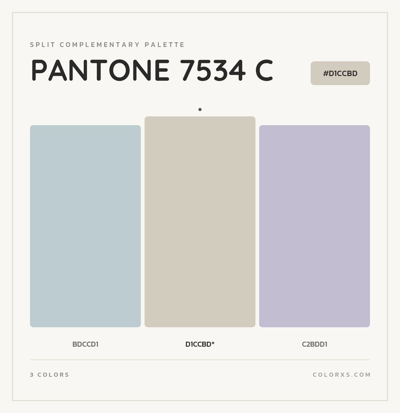 PANTONE 7534 C - Split-Complementary Color Palette