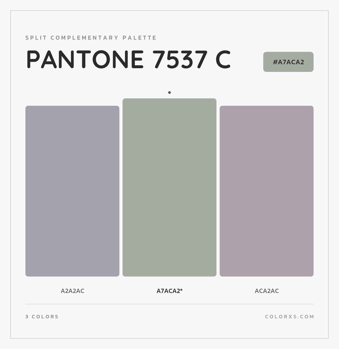 PANTONE 7537 C - Split-Complementary Color Palette