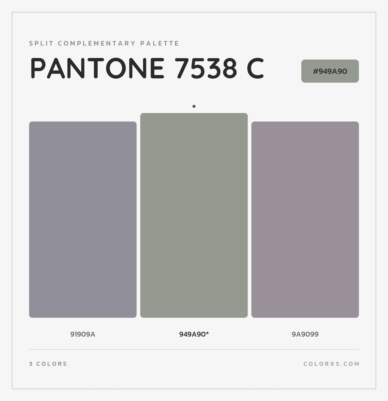 PANTONE 7538 C - Split-Complementary Color Palette