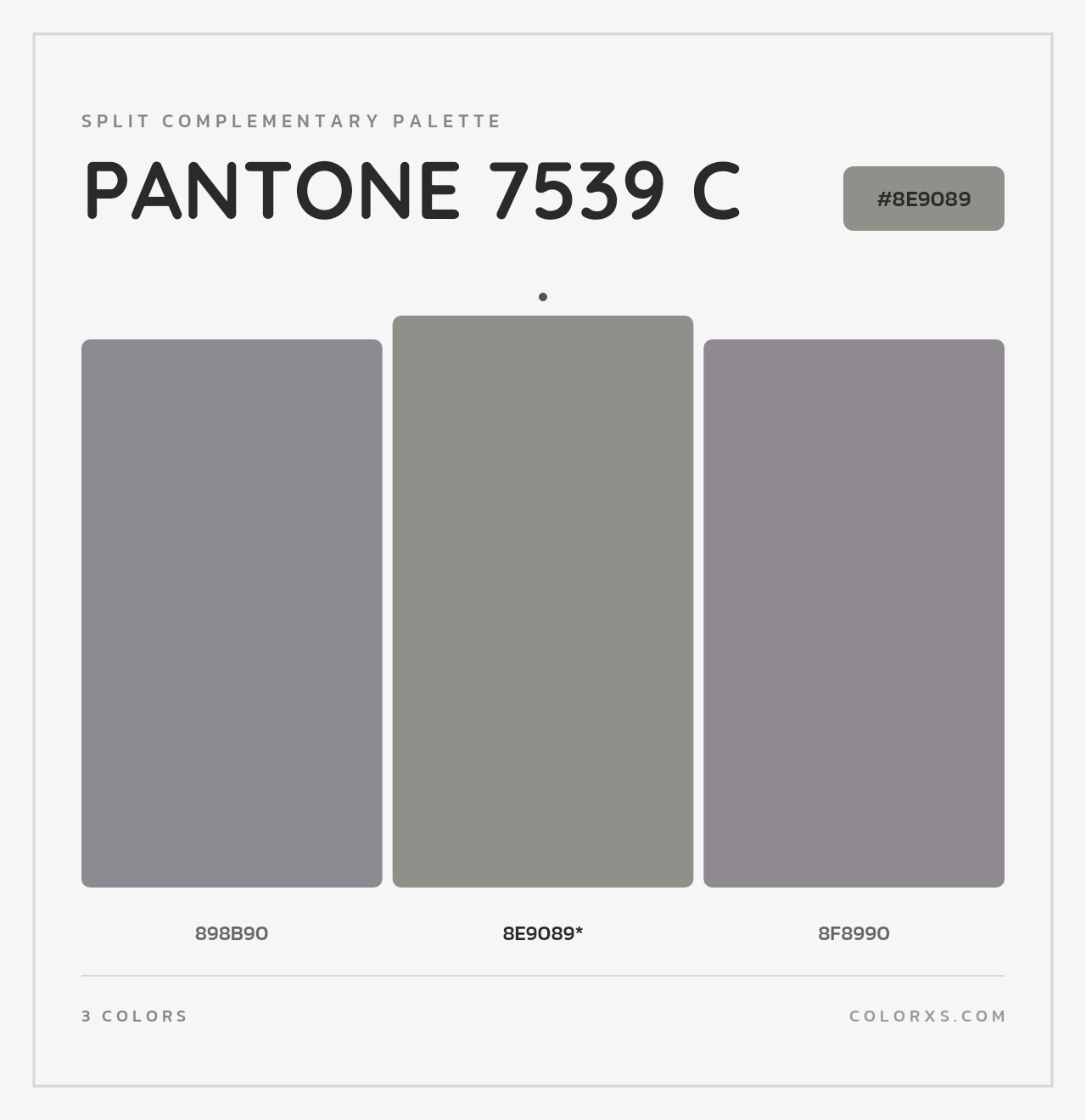 PANTONE 7539 C - Split-Complementary Color Palette