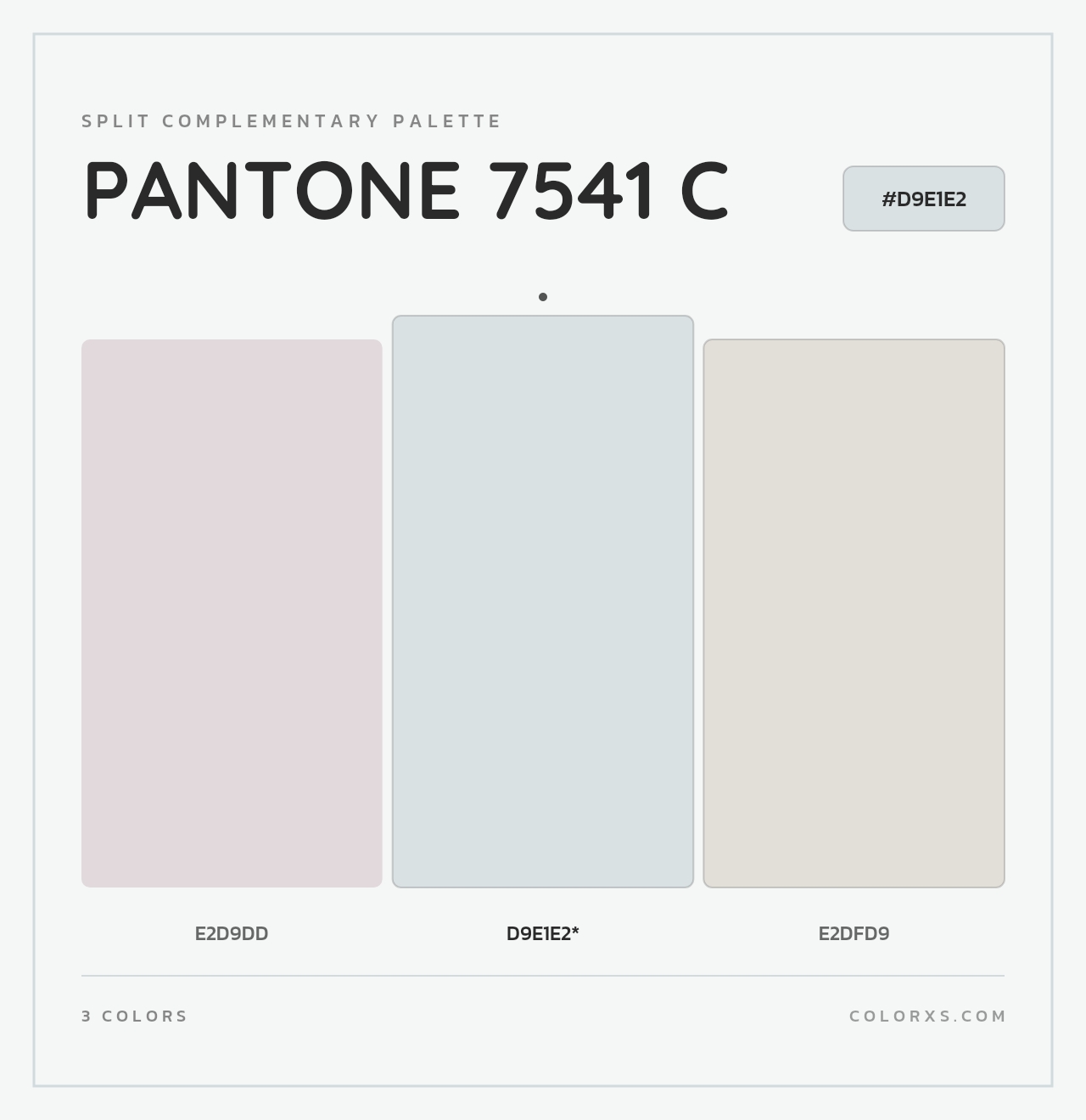 PANTONE 7541 C - Split-Complementary Color Palette