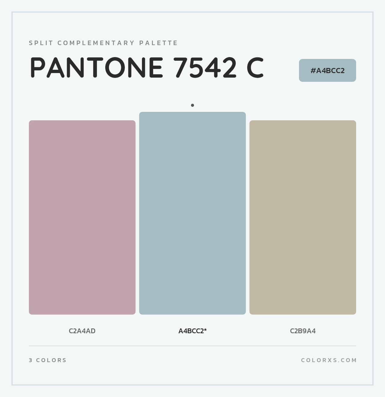 PANTONE 7542 C - Split-Complementary Color Palette