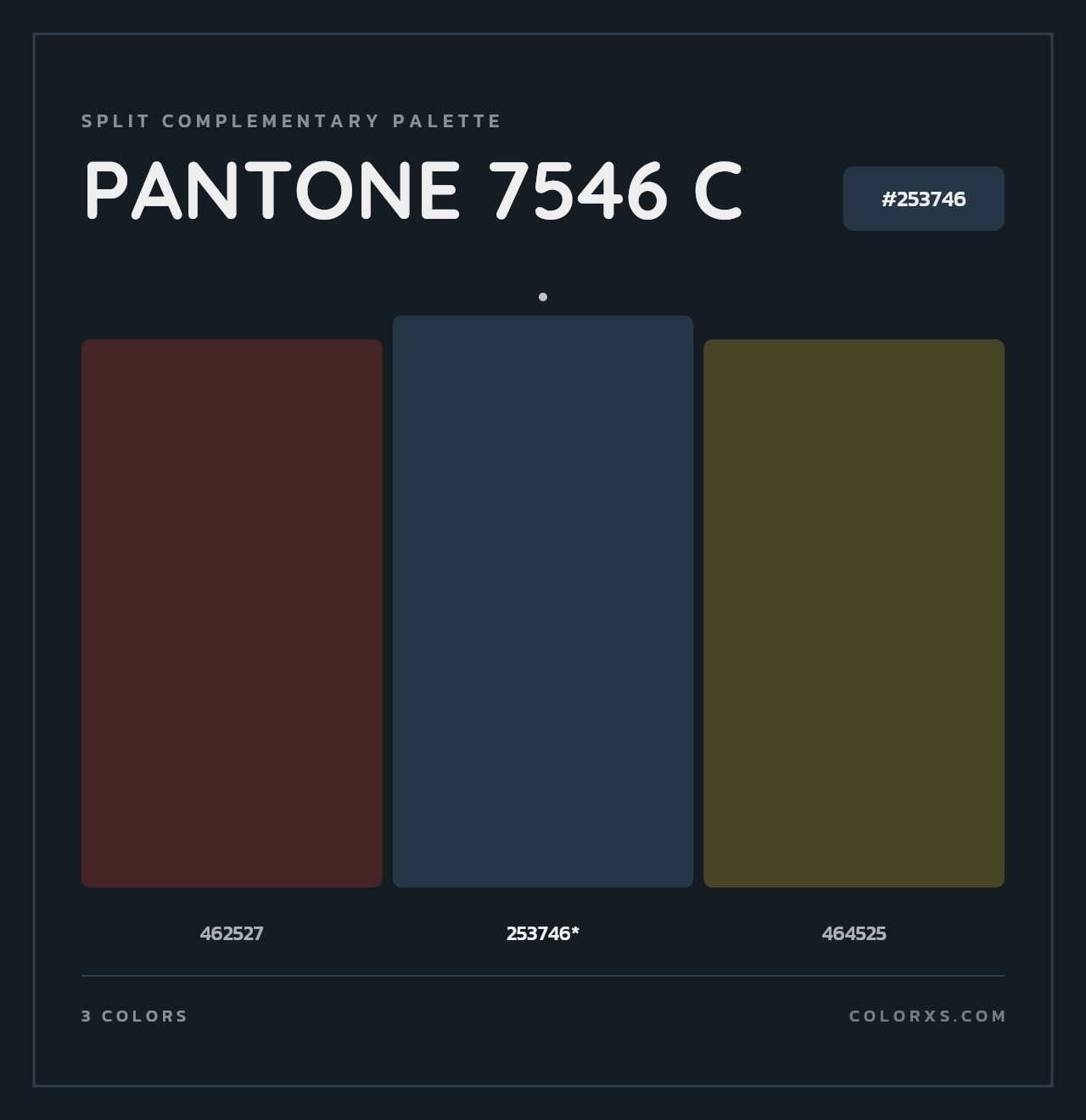 PANTONE 7546 C - Split-Complementary Color Palette