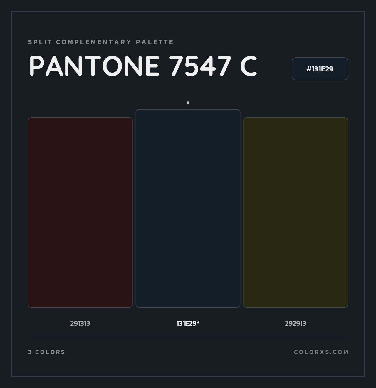 PANTONE 7547 C - Split-Complementary Color Palette