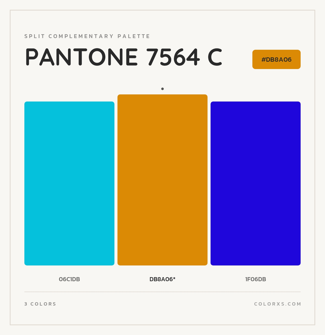 PANTONE 7564 C - Split-Complementary Color Palette