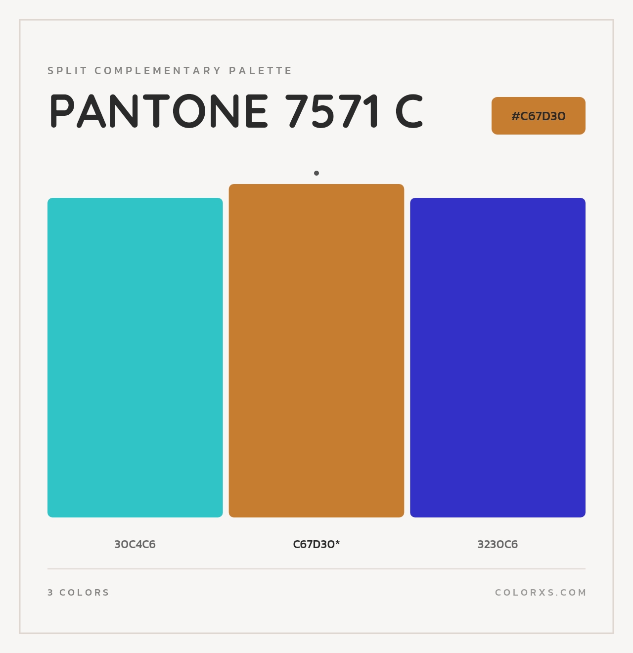 PANTONE 7571 C - Split-Complementary Color Palette