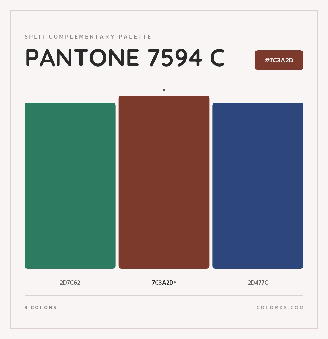 PANTONE 7594 C - Split-Complementary Color Palette