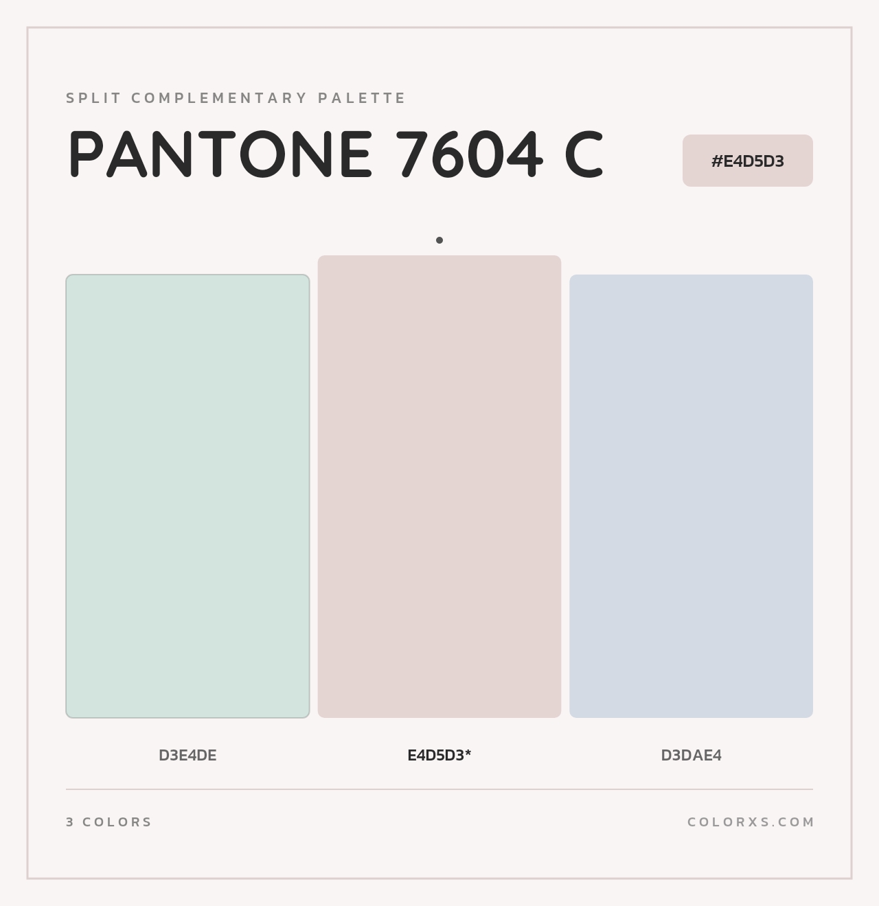 PANTONE 7604 C - Split-Complementary Color Palette