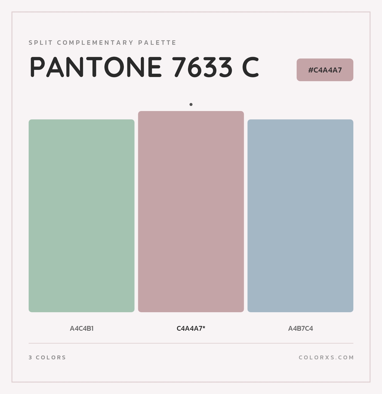 PANTONE 7633 C - Split-Complementary Color Palette