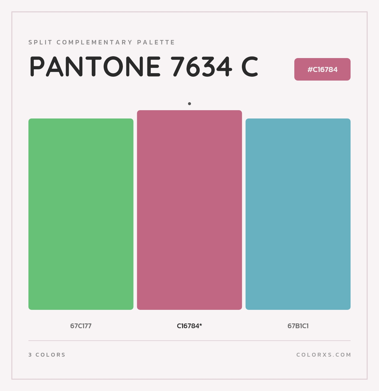 PANTONE 7634 C - Split-Complementary Color Palette
