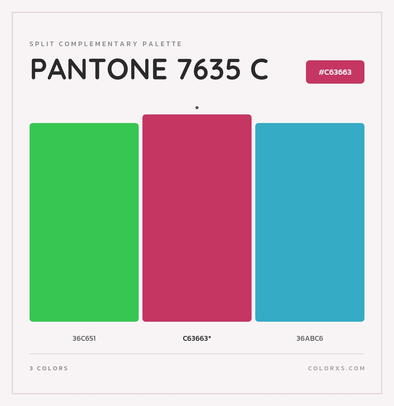 PANTONE 7635 C - Split-Complementary Color Palette