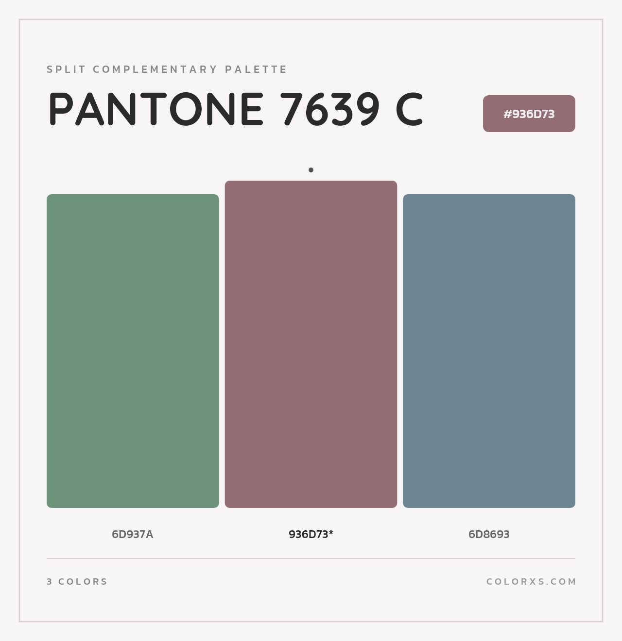 PANTONE 7639 C - Split-Complementary Color Palette