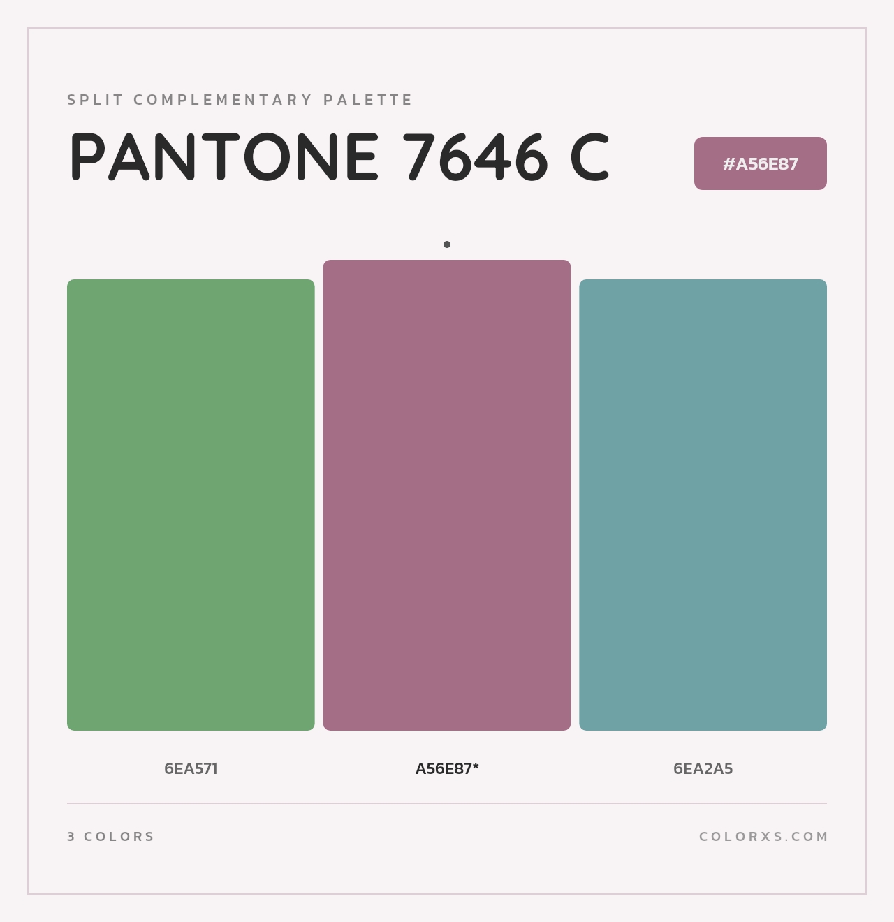 PANTONE 7646 C - Split-Complementary Color Palette