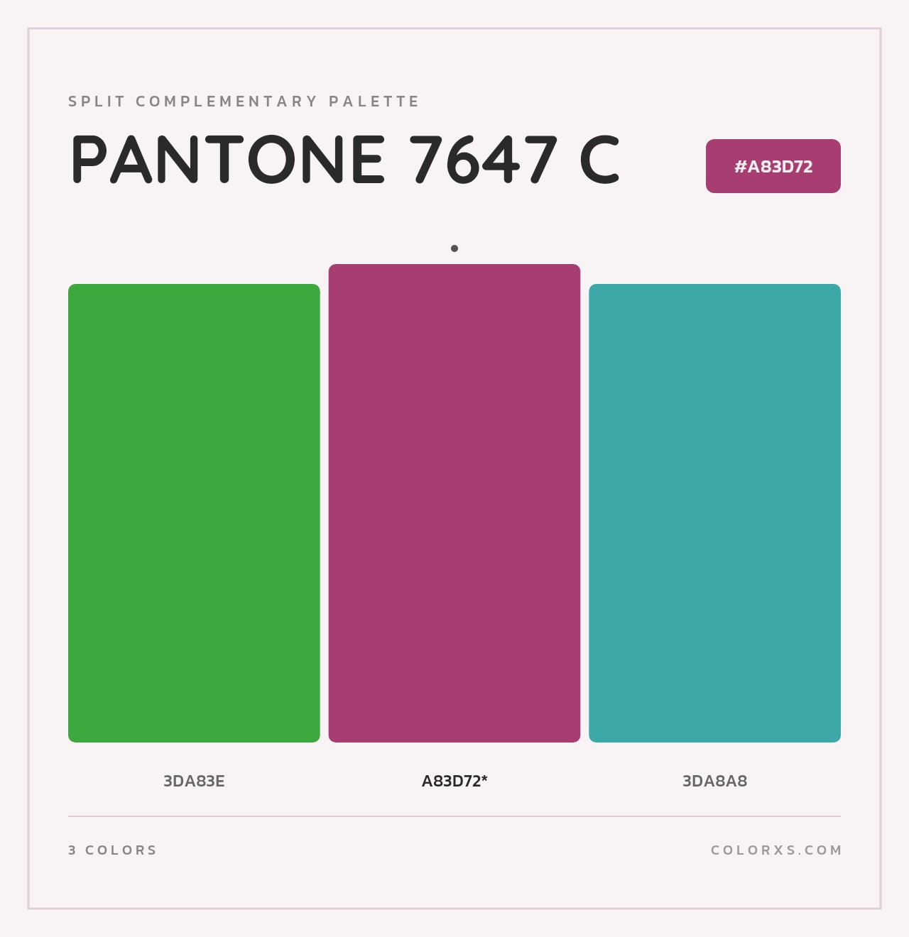 PANTONE 7647 C - Split-Complementary Color Palette