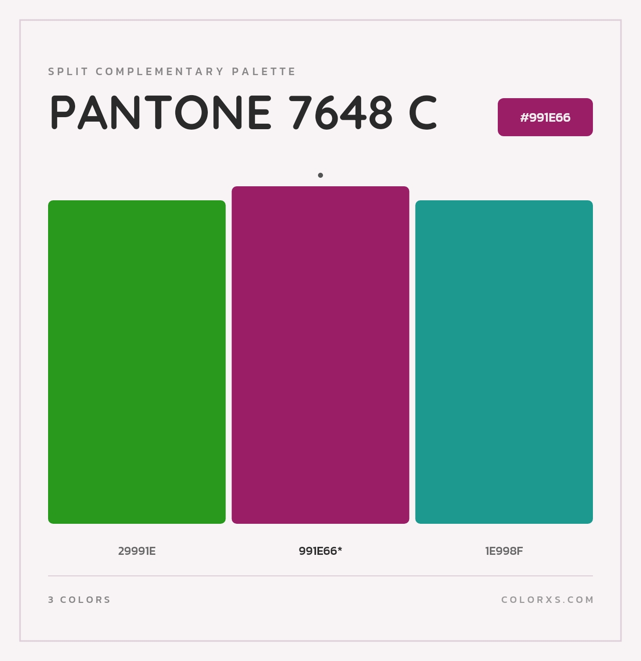 PANTONE 7648 C - Split-Complementary Color Palette