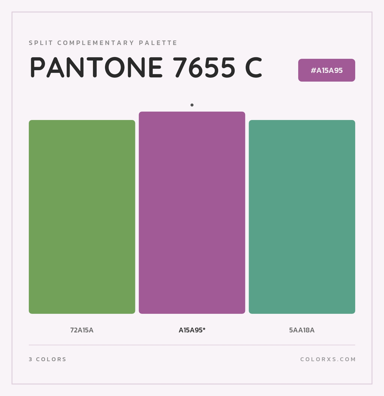 PANTONE 7655 C - Split-Complementary Color Palette