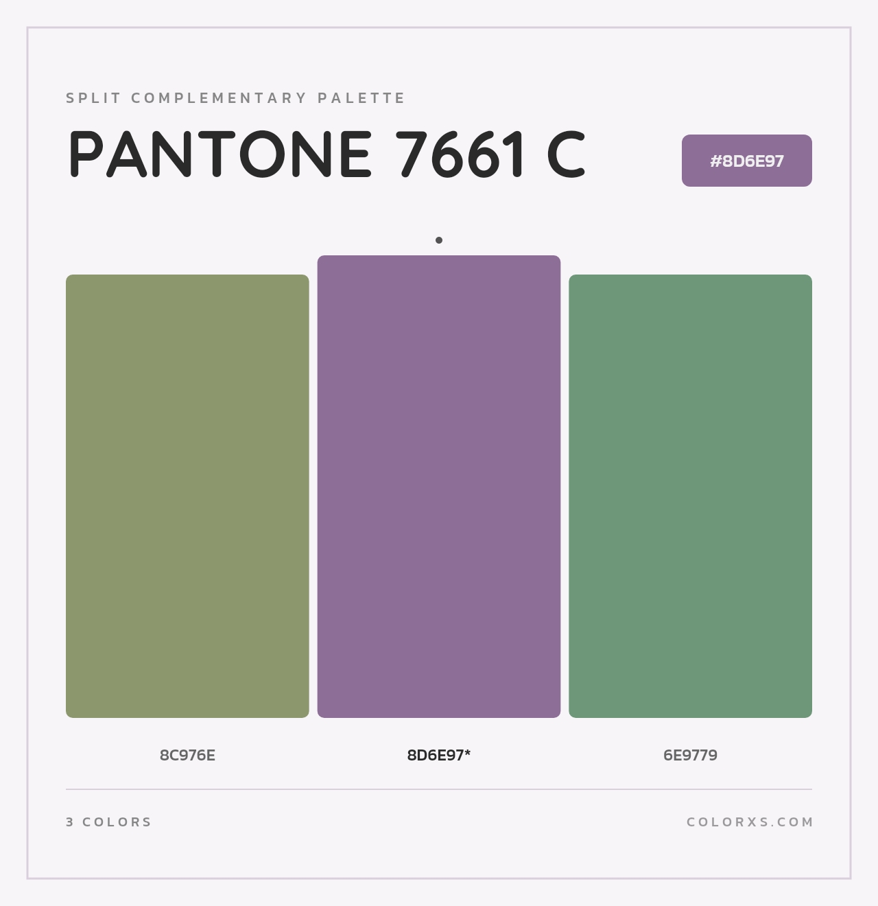 PANTONE 7661 C - Split-Complementary Color Palette