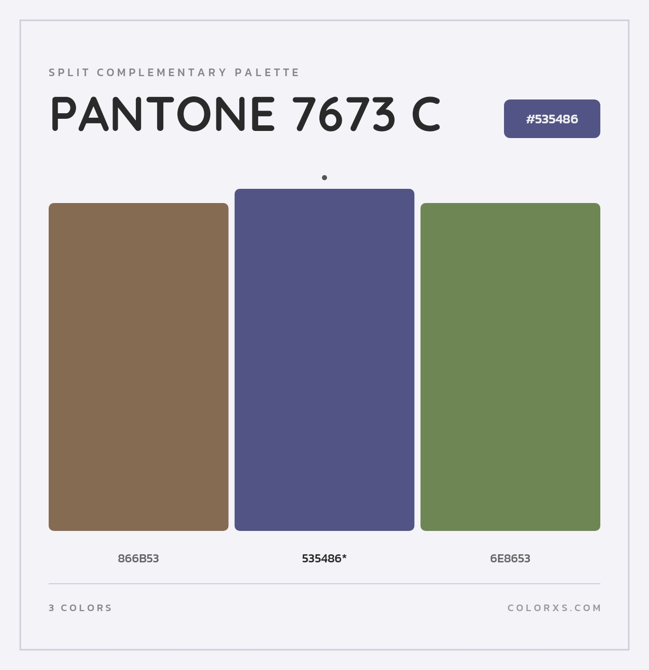 PANTONE 7673 C - Split-Complementary Color Palette