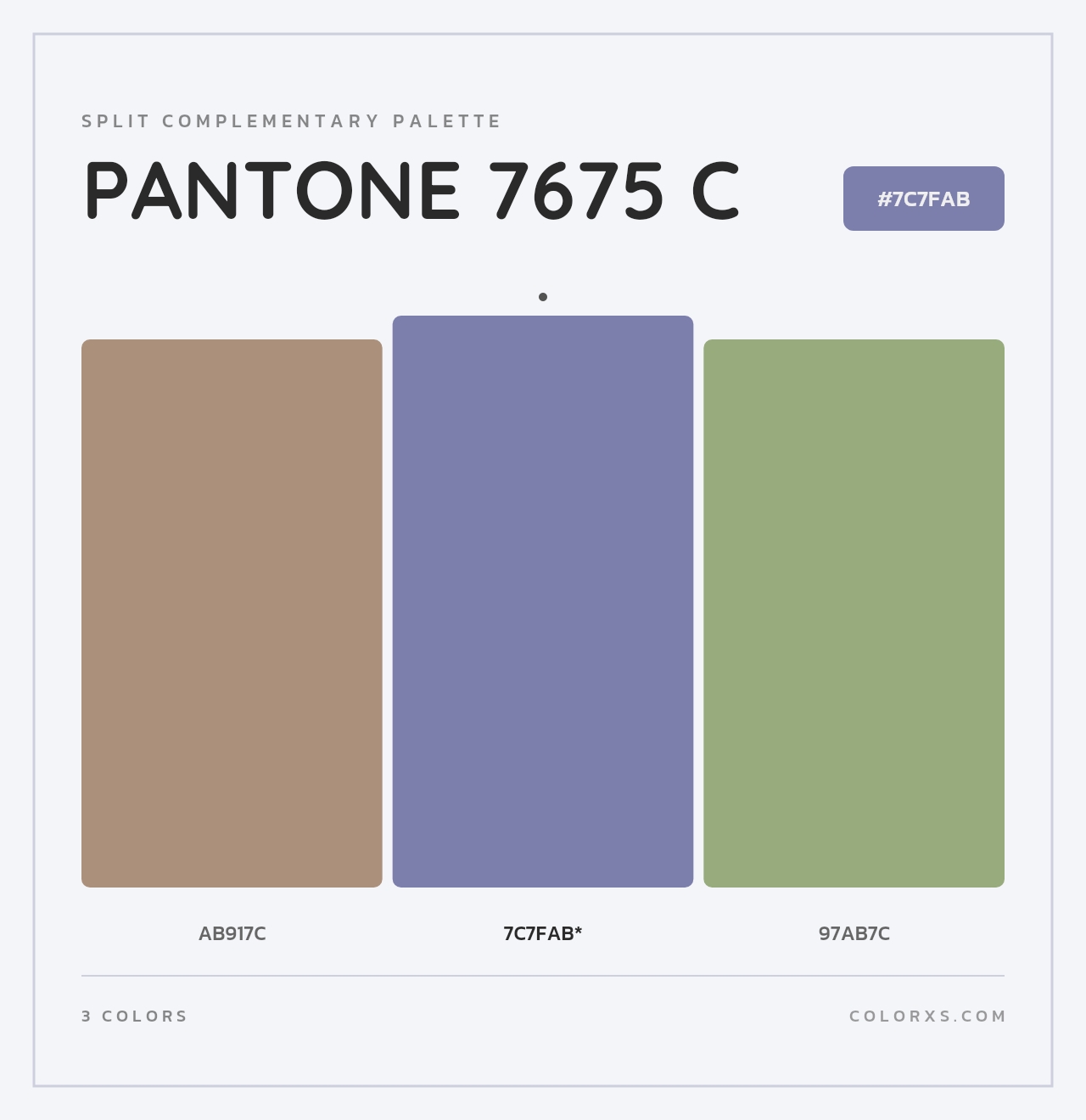 PANTONE 7675 C - Split-Complementary Color Palette