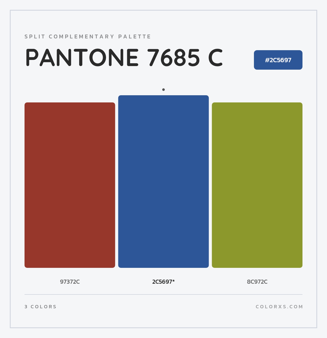 PANTONE 7685 C - Split-Complementary Color Palette