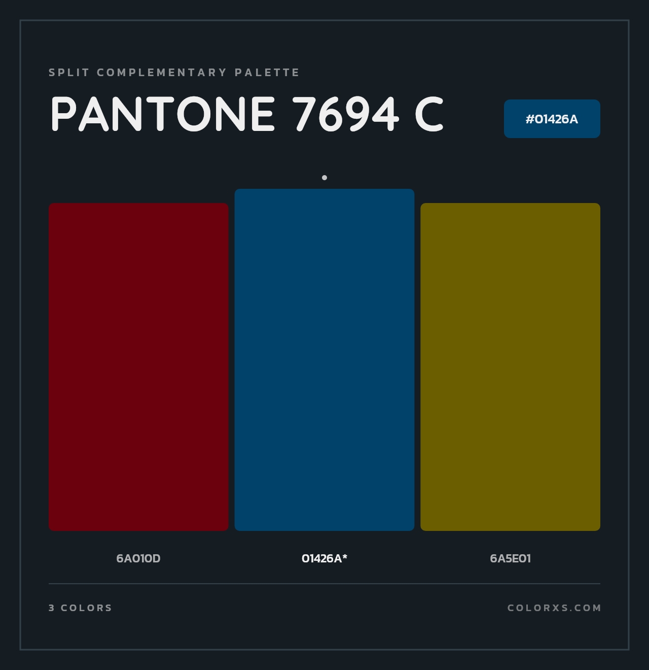 PANTONE 7694 C - Split-Complementary Color Palette
