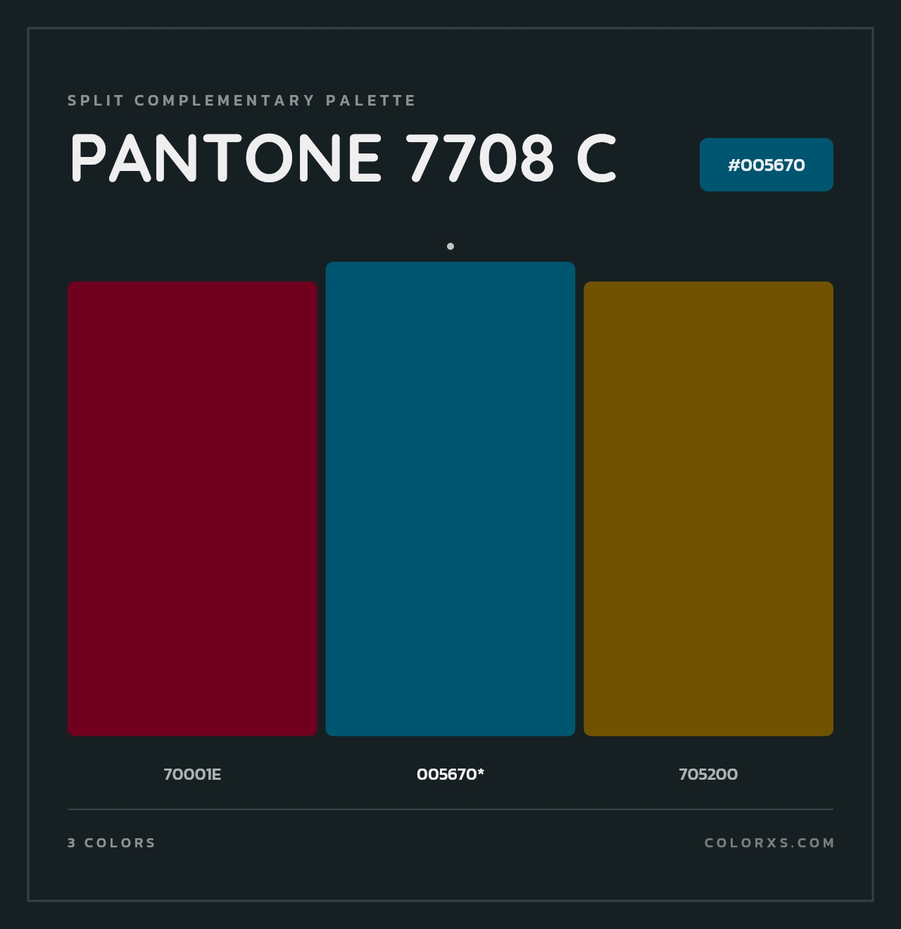 PANTONE 7708 C - Split-Complementary Color Palette