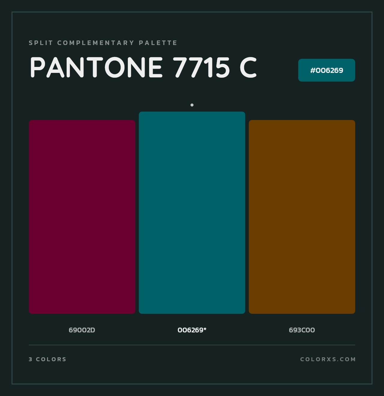 PANTONE 7715 C - Split-Complementary Color Palette