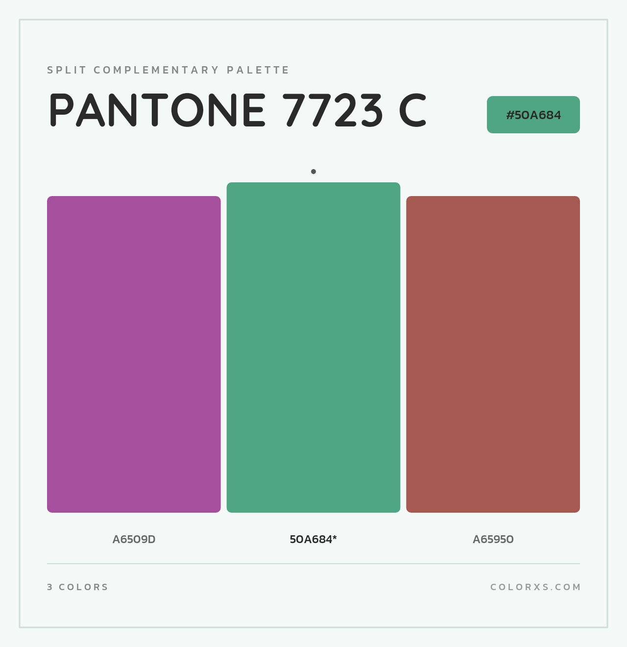 PANTONE 7723 C - Split-Complementary Color Palette