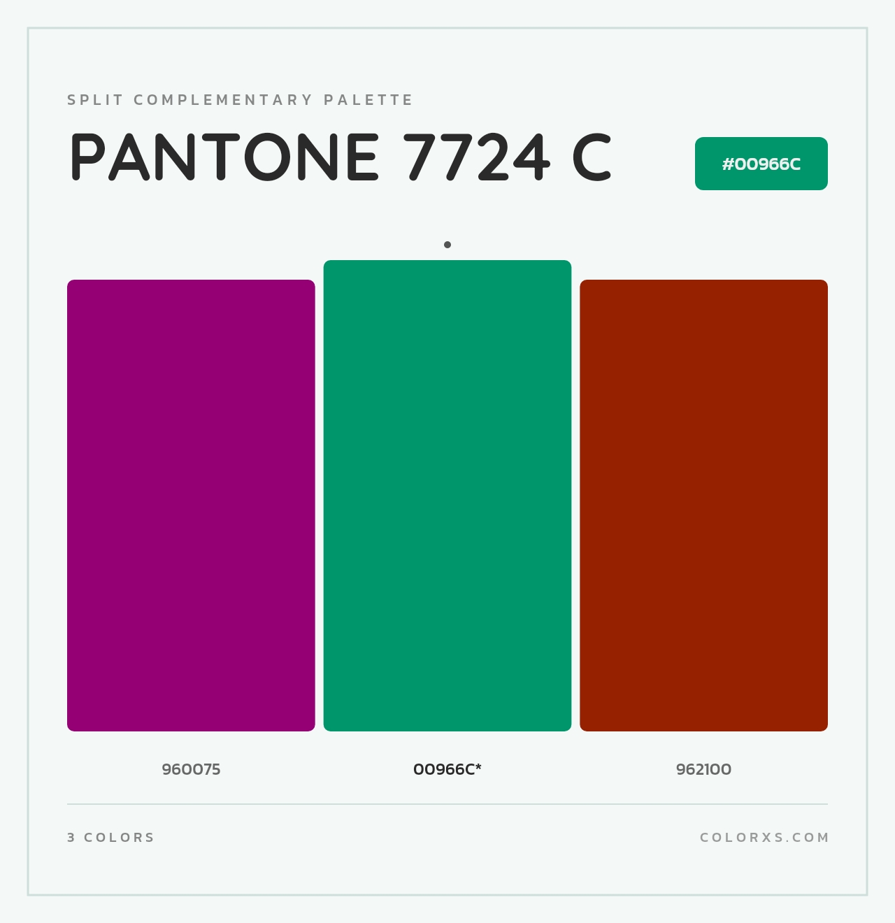 PANTONE 7724 C - Split-Complementary Color Palette