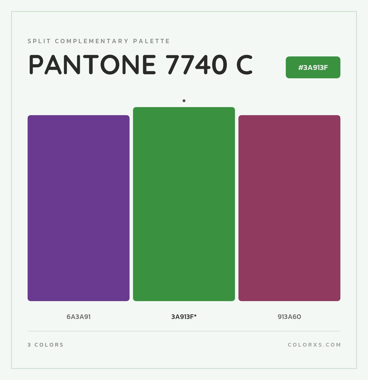 PANTONE 7740 C - Split-Complementary Color Palette