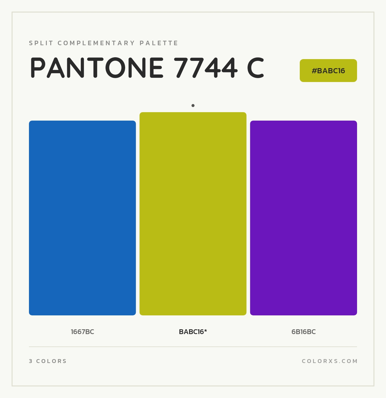 PANTONE 7744 C - Split-Complementary Color Palette
