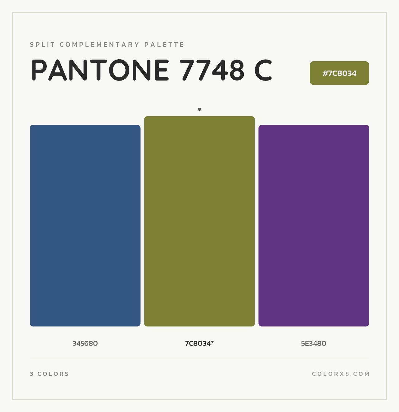 PANTONE 7748 C - Split-Complementary Color Palette
