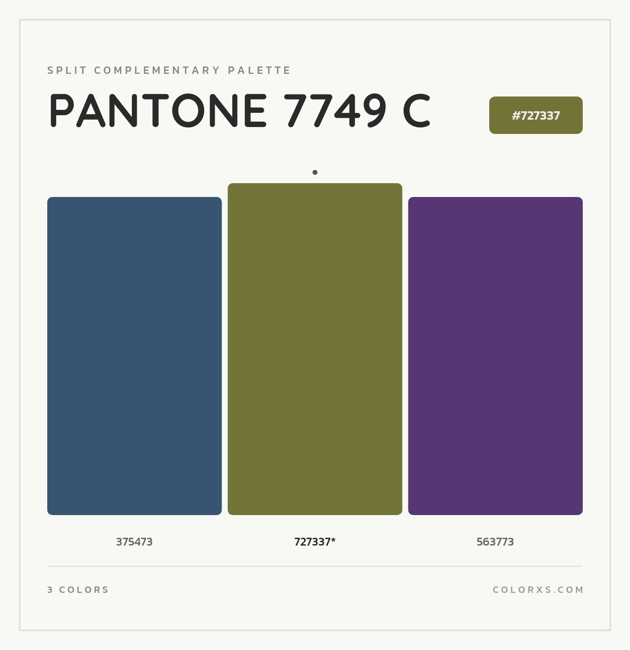 PANTONE 7749 C - Split-Complementary Color Palette