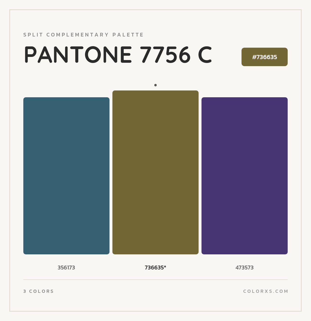 PANTONE 7756 C - Split-Complementary Color Palette