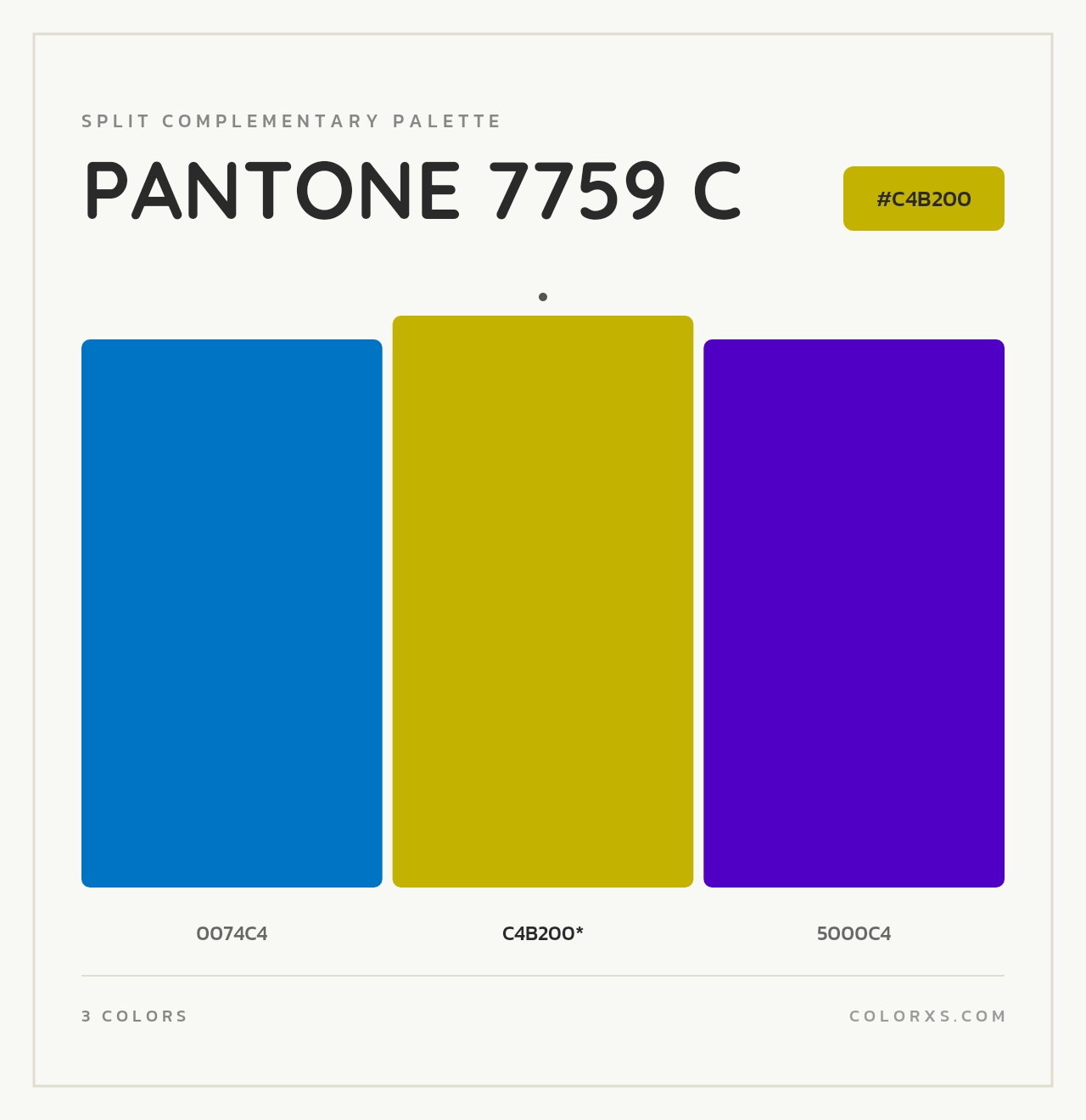 PANTONE 7759 C - Split-Complementary Color Palette