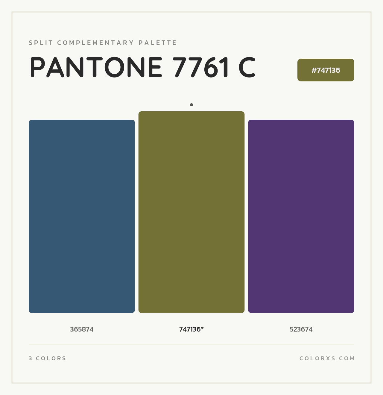 PANTONE 7761 C - Split-Complementary Color Palette