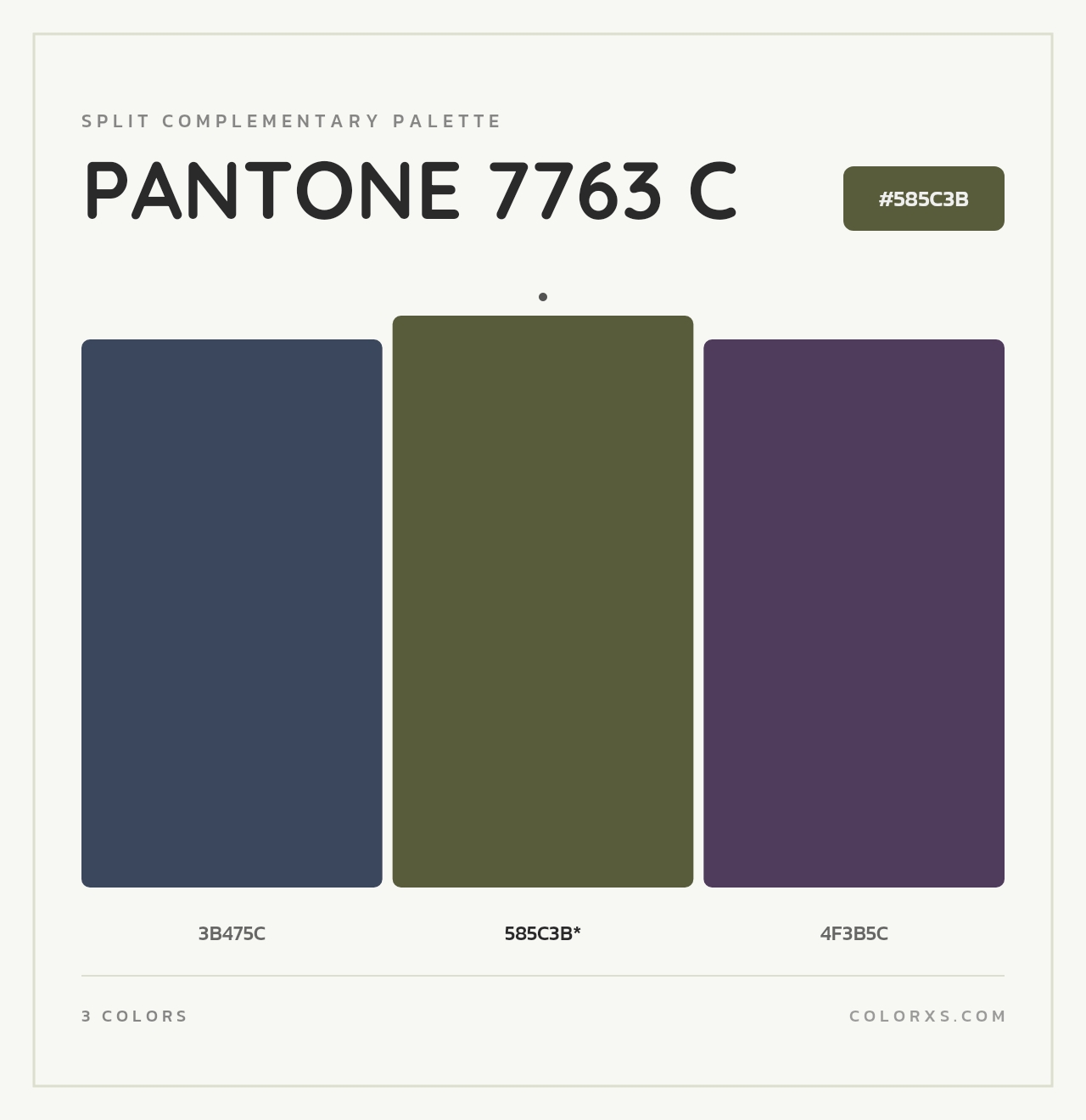 PANTONE 7763 C - Split-Complementary Color Palette