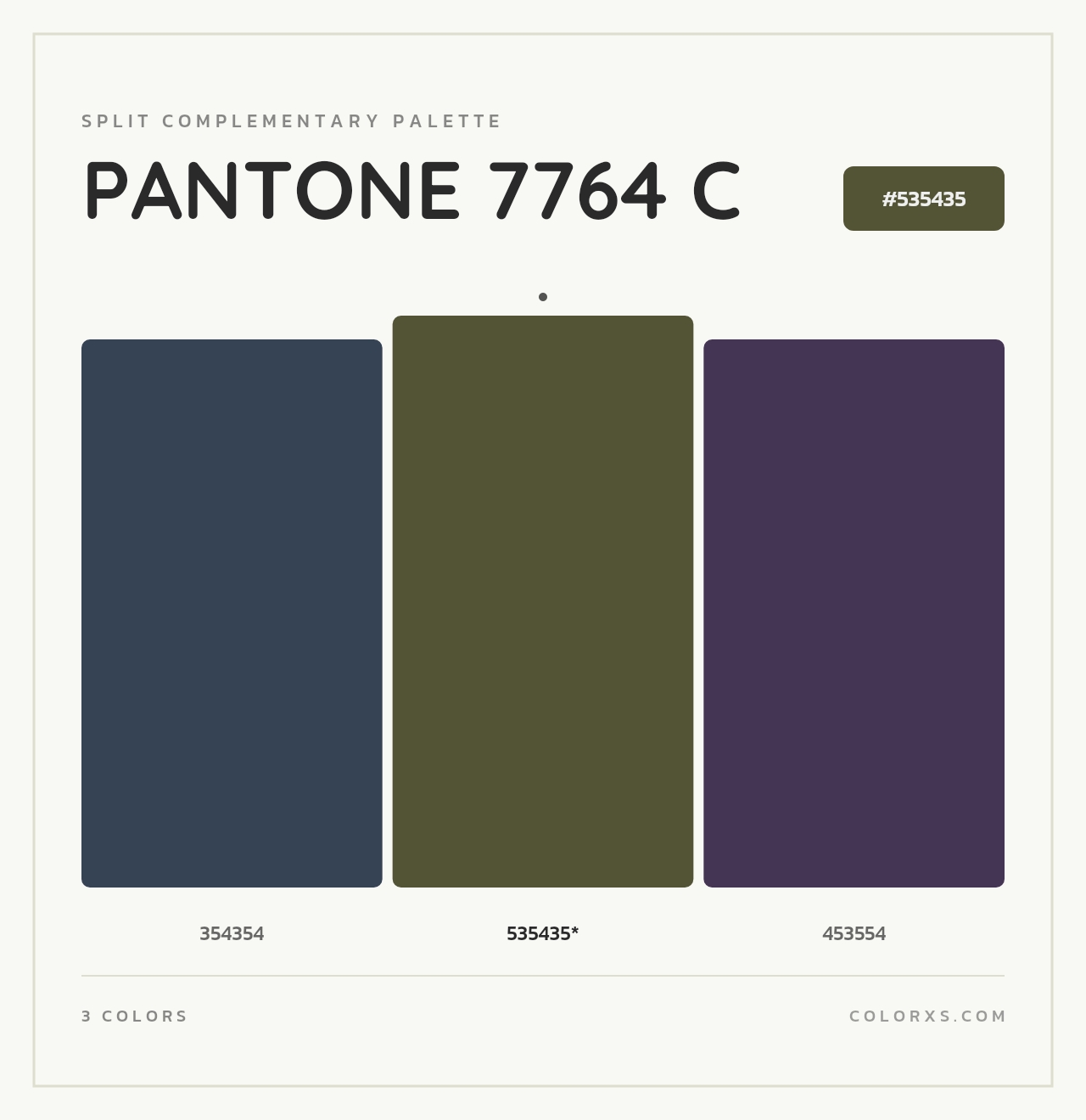 PANTONE 7764 C - Split-Complementary Color Palette