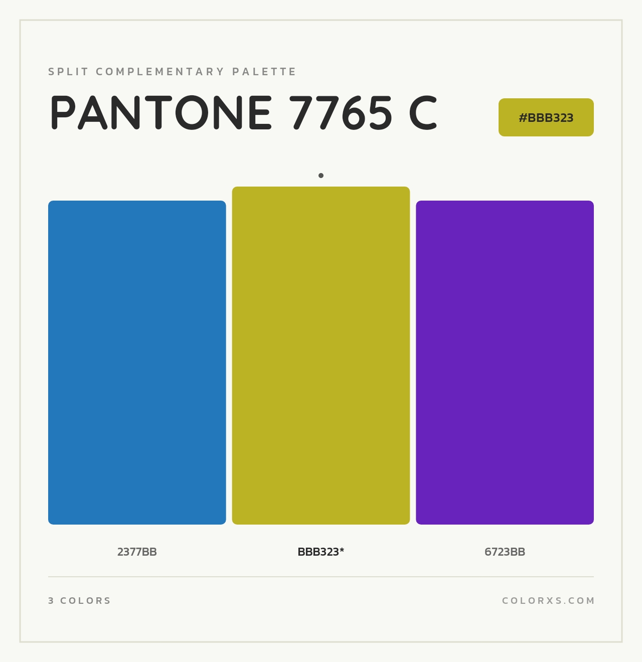 PANTONE 7765 C - Split-Complementary Color Palette