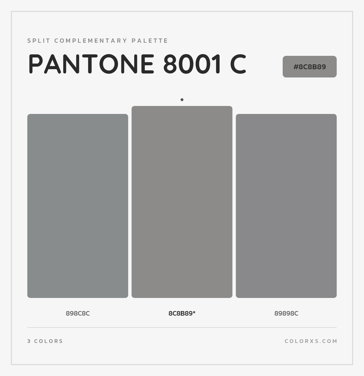 PANTONE 8001 C - Split-Complementary Color Palette