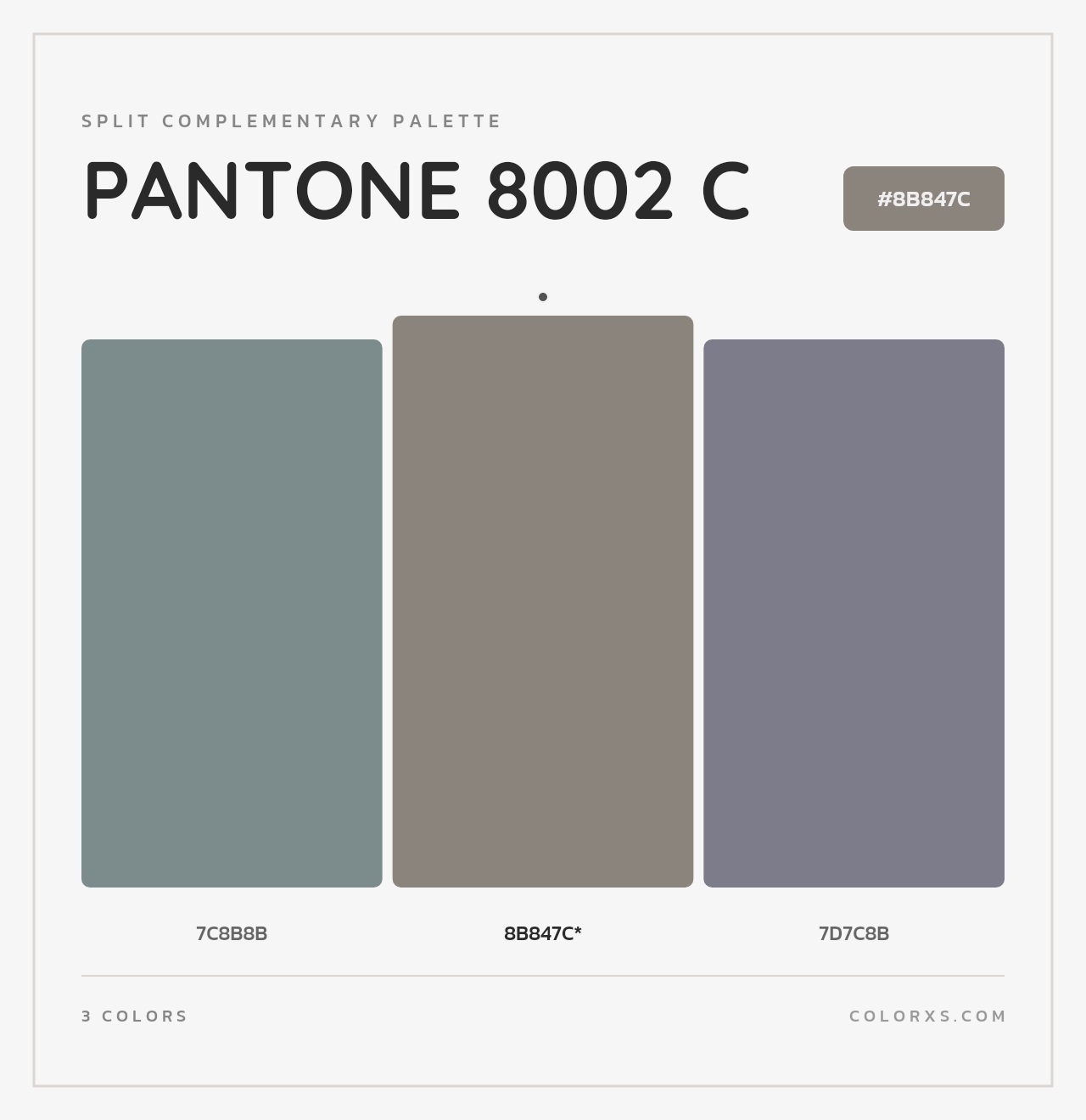 PANTONE 8002 C - Split-Complementary Color Palette