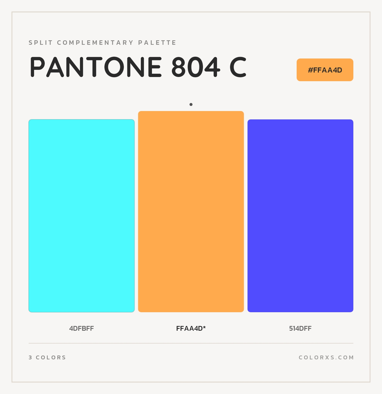 PANTONE 804 C - Split-Complementary Color Palette